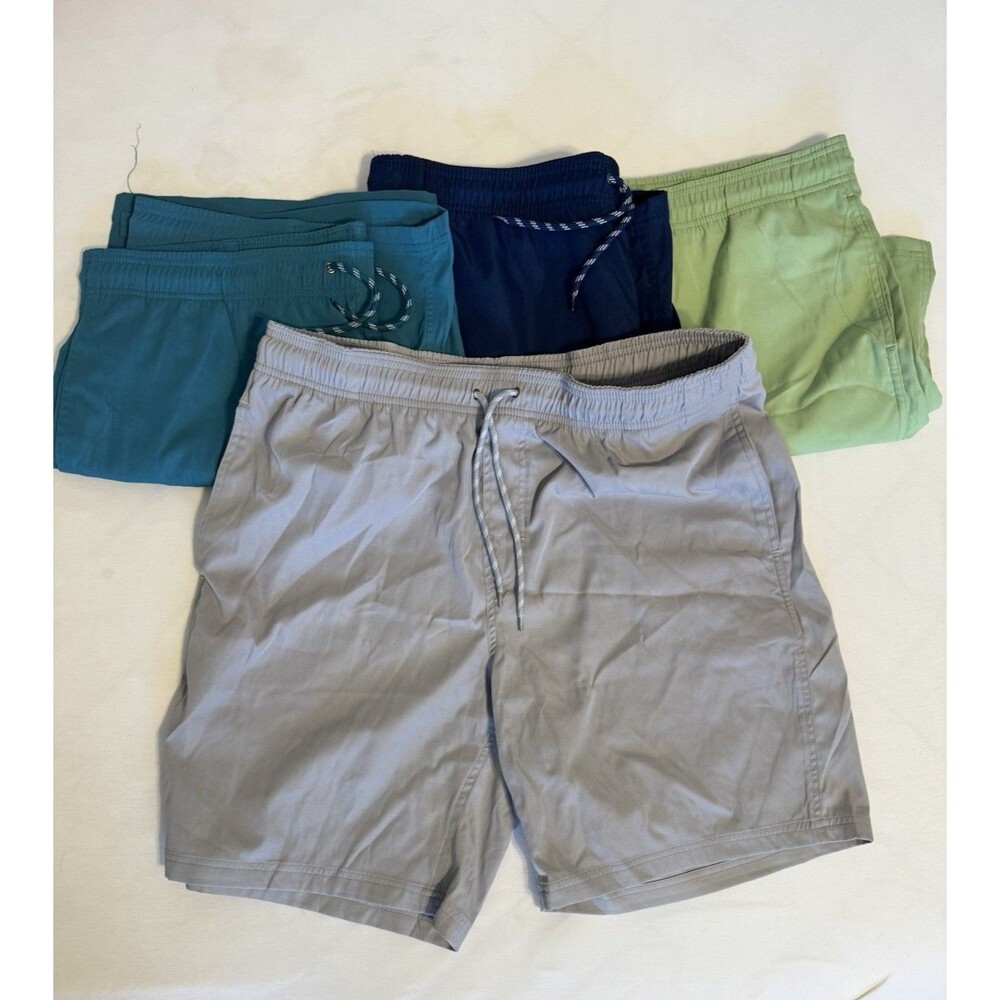 4 Pairs Liberty Pro Men's Chino Drawstring XL Shorts 8" Inseam Golf Casual
